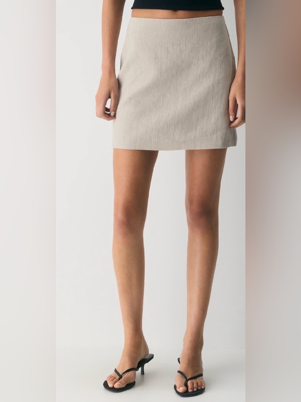 Aritzia Wilfred Classic Mini Skirt - PowerLinen‎